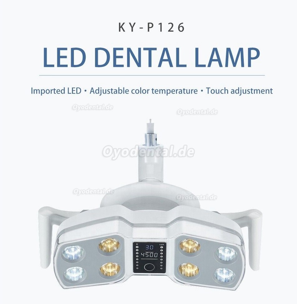 Dental LED Schattenlos OP-Licht-Induktionslampe 8 Glühbirnen Operationslampe KY-P126